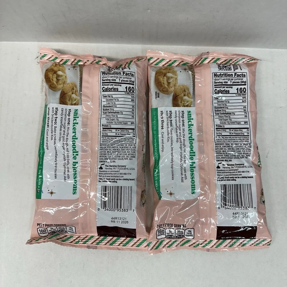 Hershey's KISSES Snickerdoodle Cookie Flavored 9oz Candy Bags 2‎